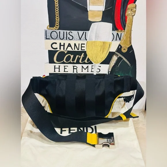 🔥 FENDI BELTBAG BUMBAG CROSSBODY BAG w/ Dust Bag Size W 11” X H 5.5” - Picture 4 of 17